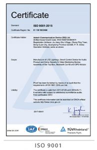 Aztech ISO 9001 Cert